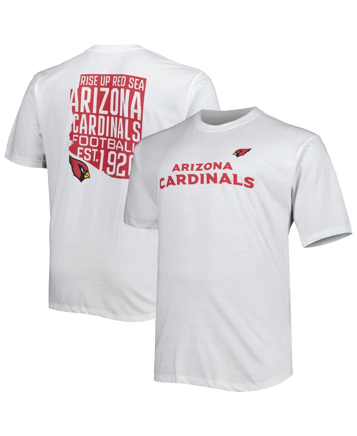 Mens Fanatics White Arizona Cardinals Big and Tall Hometown Collection Hot Shot T-shirt Product Image