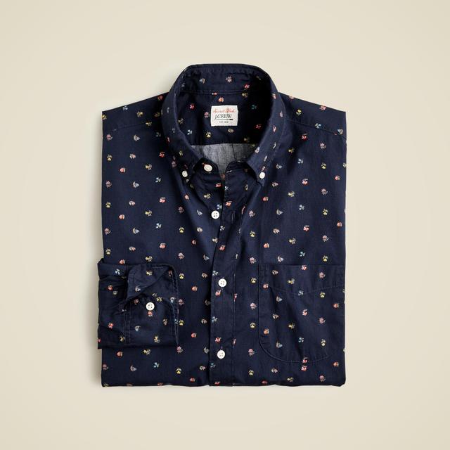 Secret Wash cotton poplin shirt in print Product Image