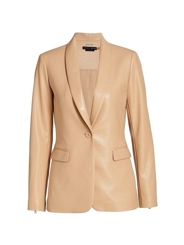 Womens Macey Faux Leather Jacket Product Image