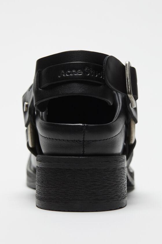 Leather buckle mule Product Image