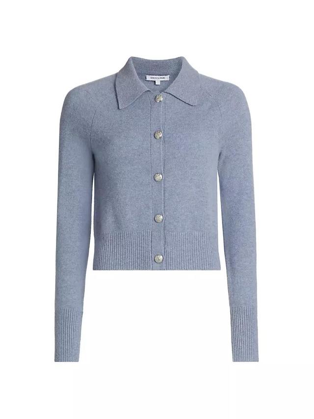 Cheshire Cashmere Spread-Collar Cardigan Product Image