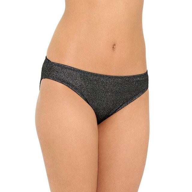 Womens Freshwater Hipster Swim Bottoms Shine Black Product Image