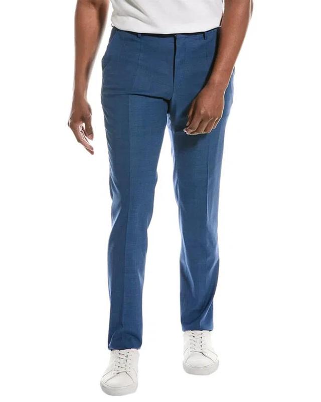 Slim Fit Wool Pant In Blue Product Image