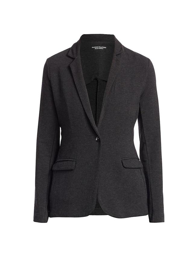 Womens French Terry Single-Button Blazer Product Image