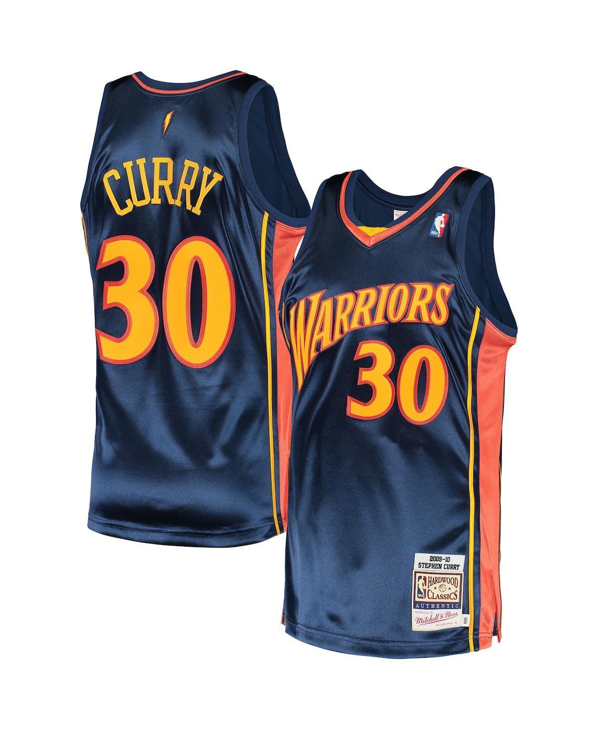 Mens Mitchell & Ness Stephen Curry Navy Golden State Warriors 2009 Hardwood Classics Authentic Jersey - Navy Product Image