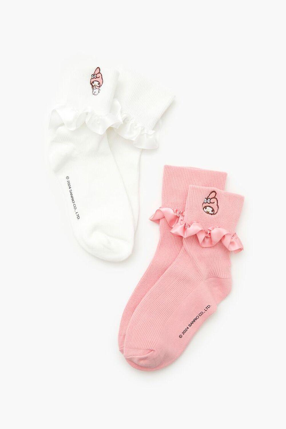 My Melody Ruffle Crew Socks Set - 2 pack | Forever 21 Product Image