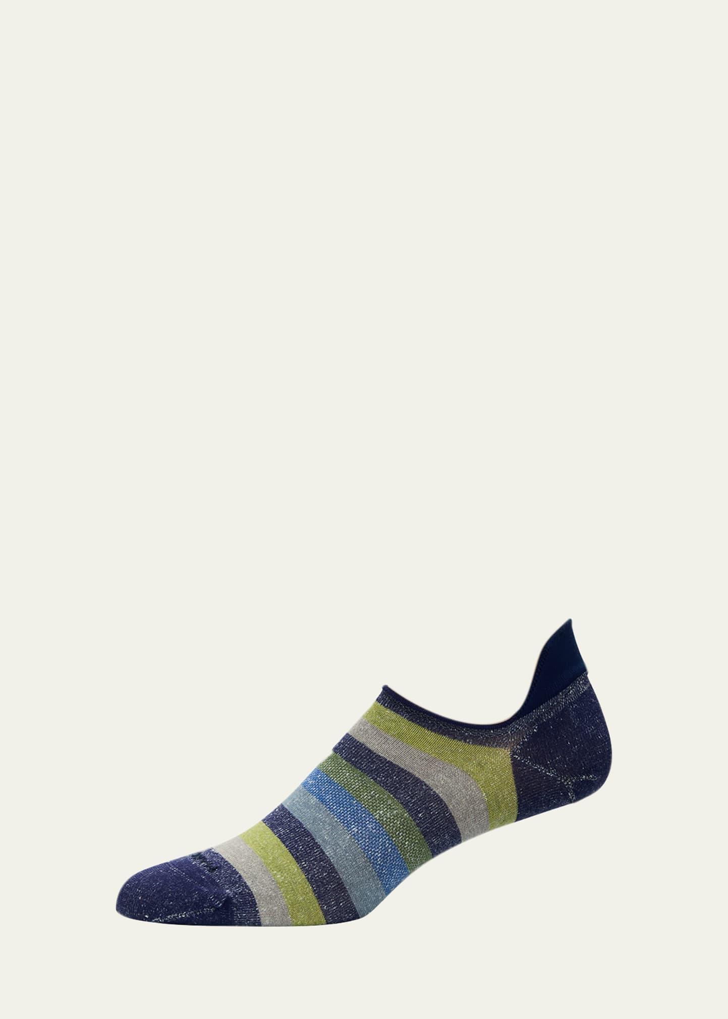 Mens Stripe No-Show Socks Product Image