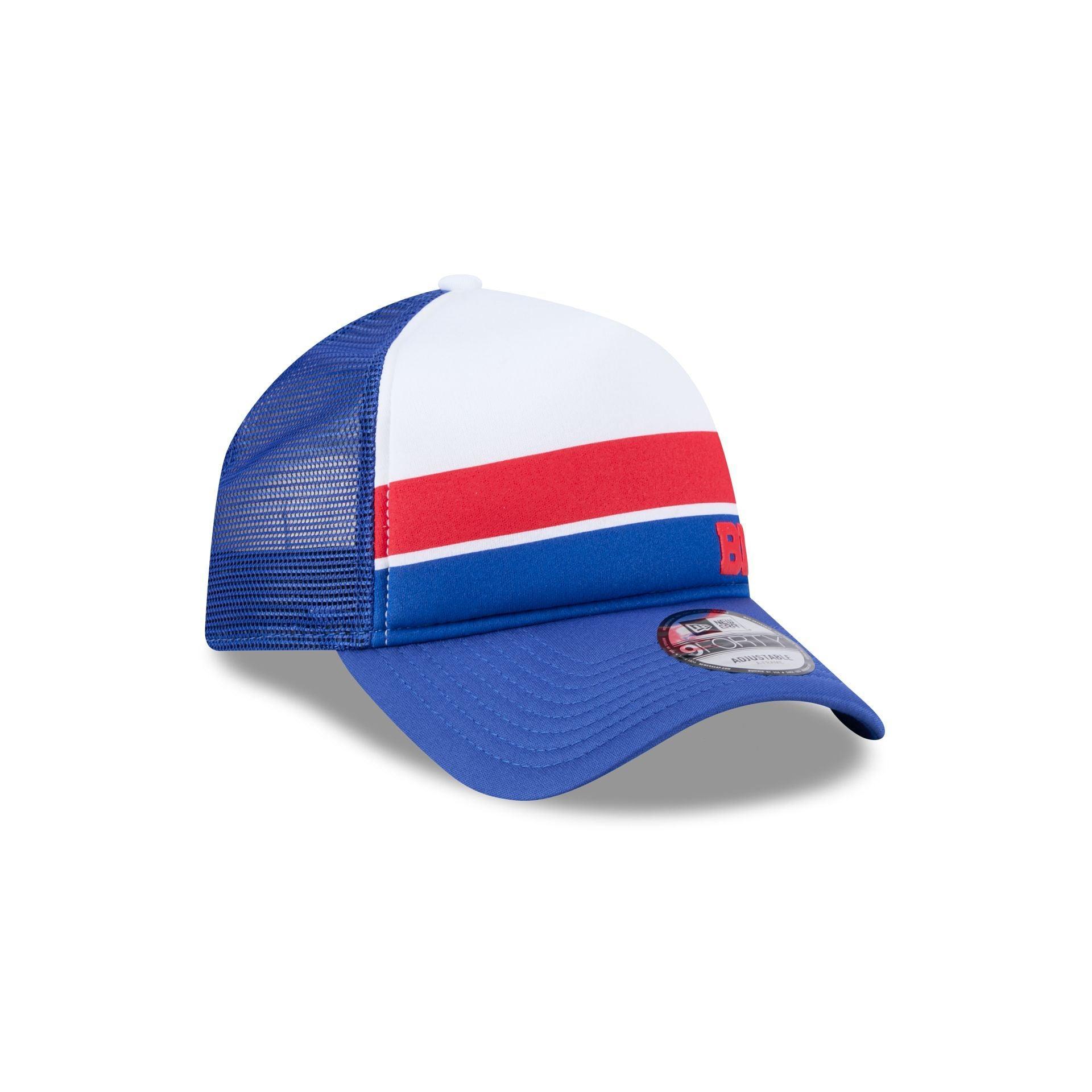 Buffalo Bills Color Block 9FORTY A-Frame Trucker Snapback Hat Male Product Image