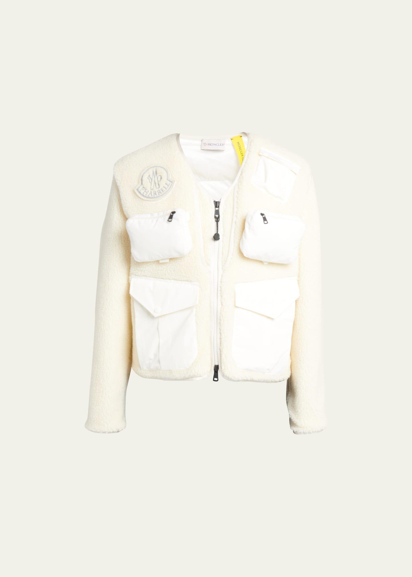 Moncler x Pharrell Williams Mens Fleece Cargo Field Jacket Product Image