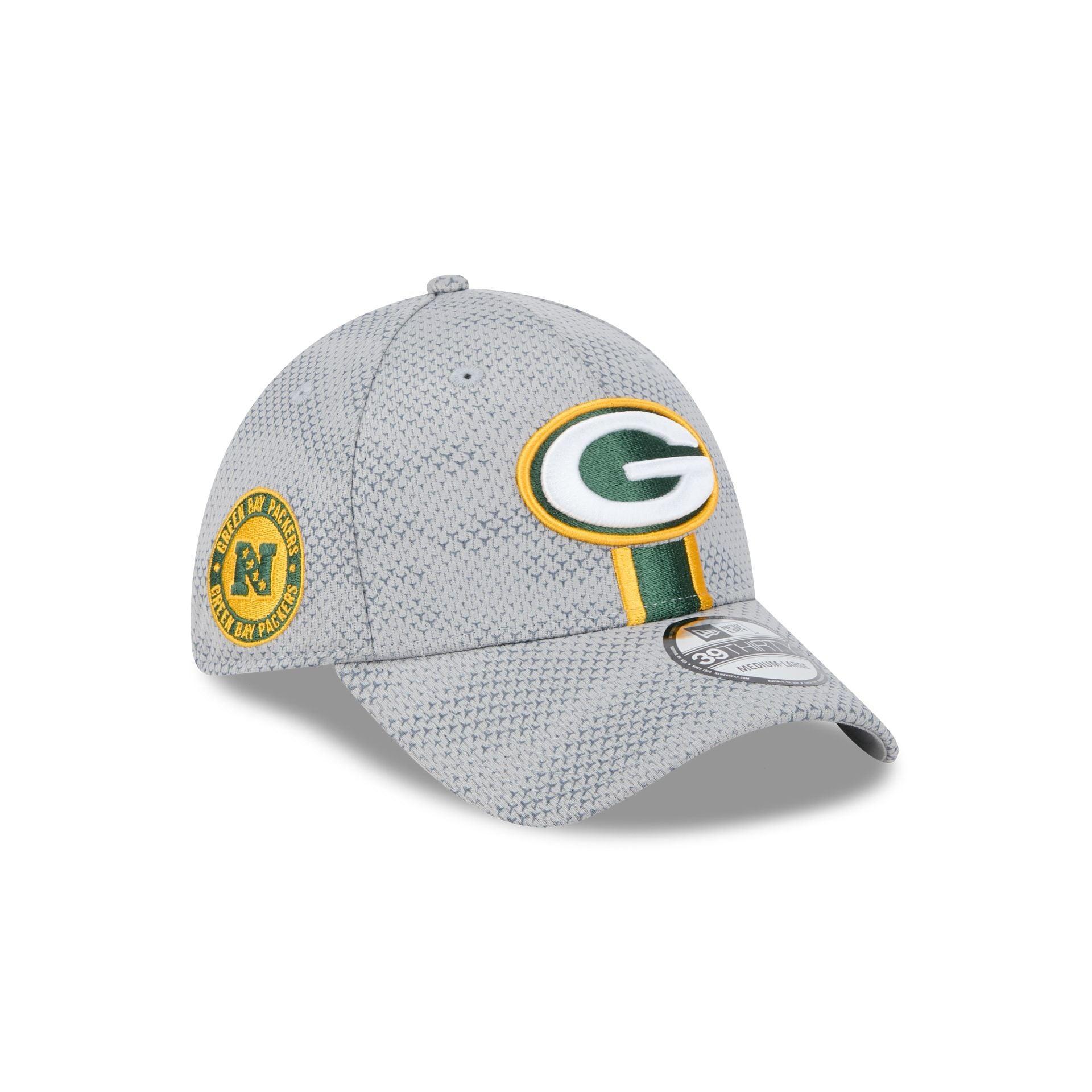 Green Bay Packers 2024 Sideline Gray 39THIRTY Stretch Fit Hat Male Product Image