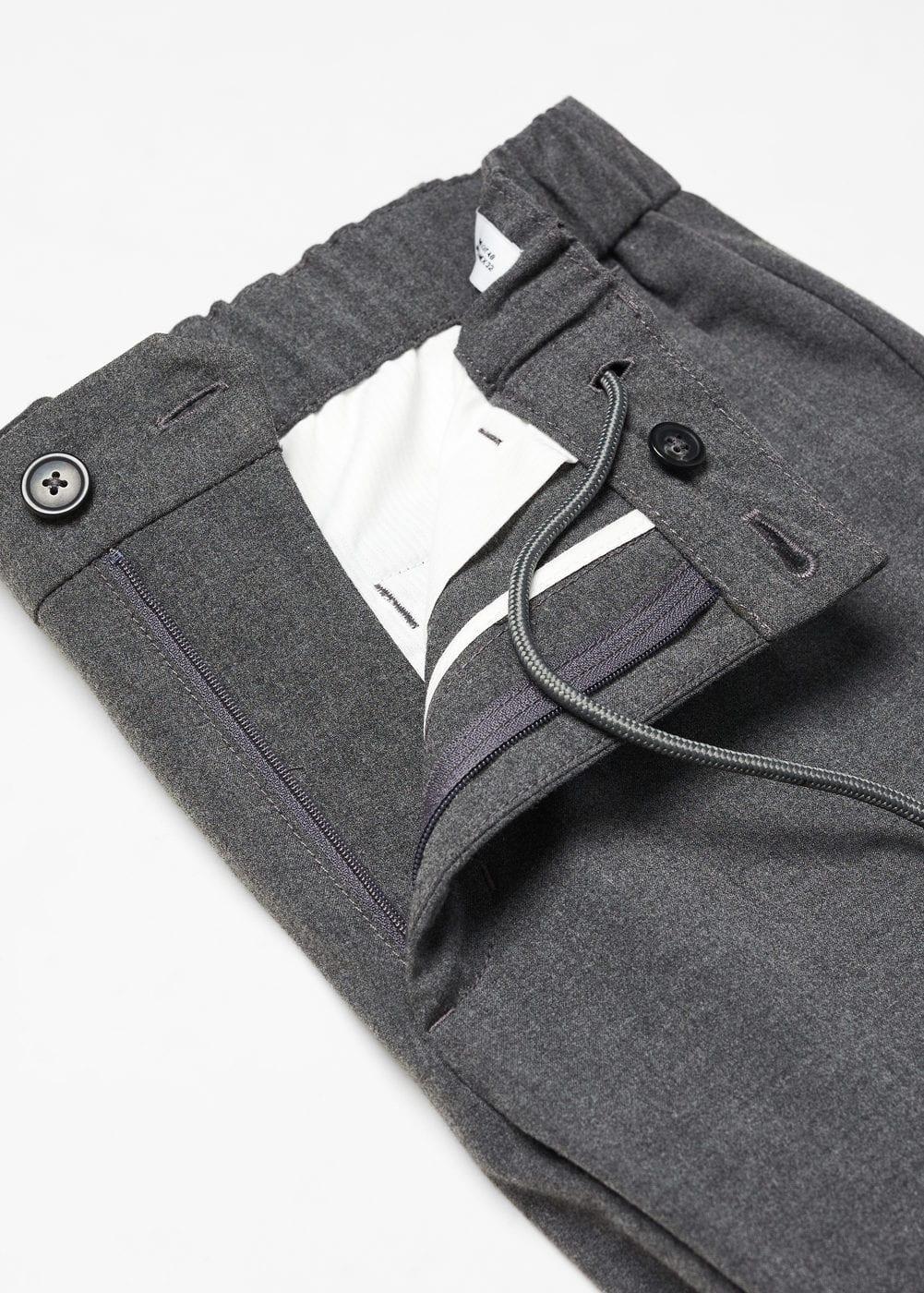 MANGO MAN - Slim-fit jogger trousers with drawstring greyMen Product Image