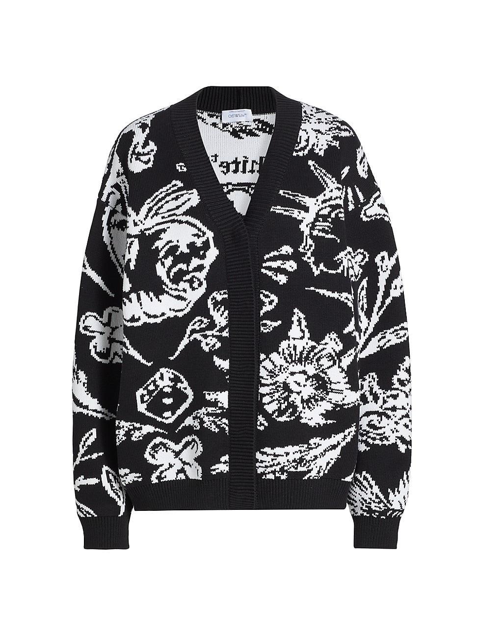 Womens Tattoo Cotton-Blend Cardigan Product Image