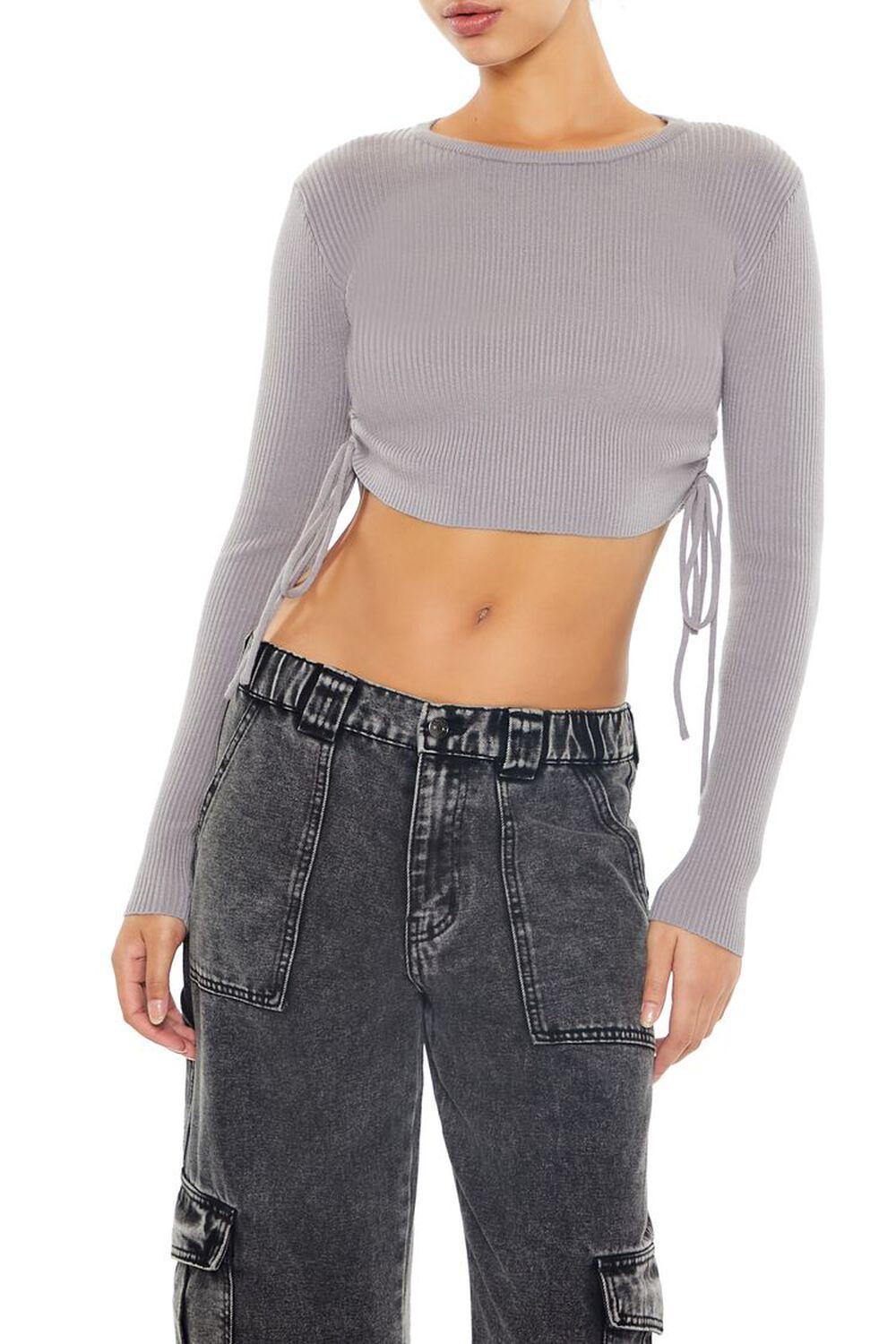 Ruched Cropped Sweater | Forever 21 Product Image