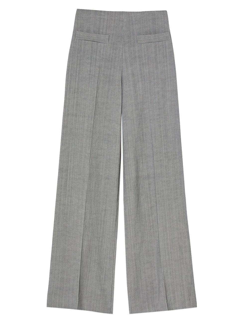 Womens High-Waisted Flared Trousers Product Image