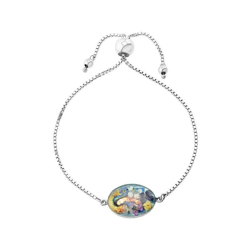 Athra NJ Inc Sterling Silver Dried Flowers Adjustable Bracelet, Womens Product Image