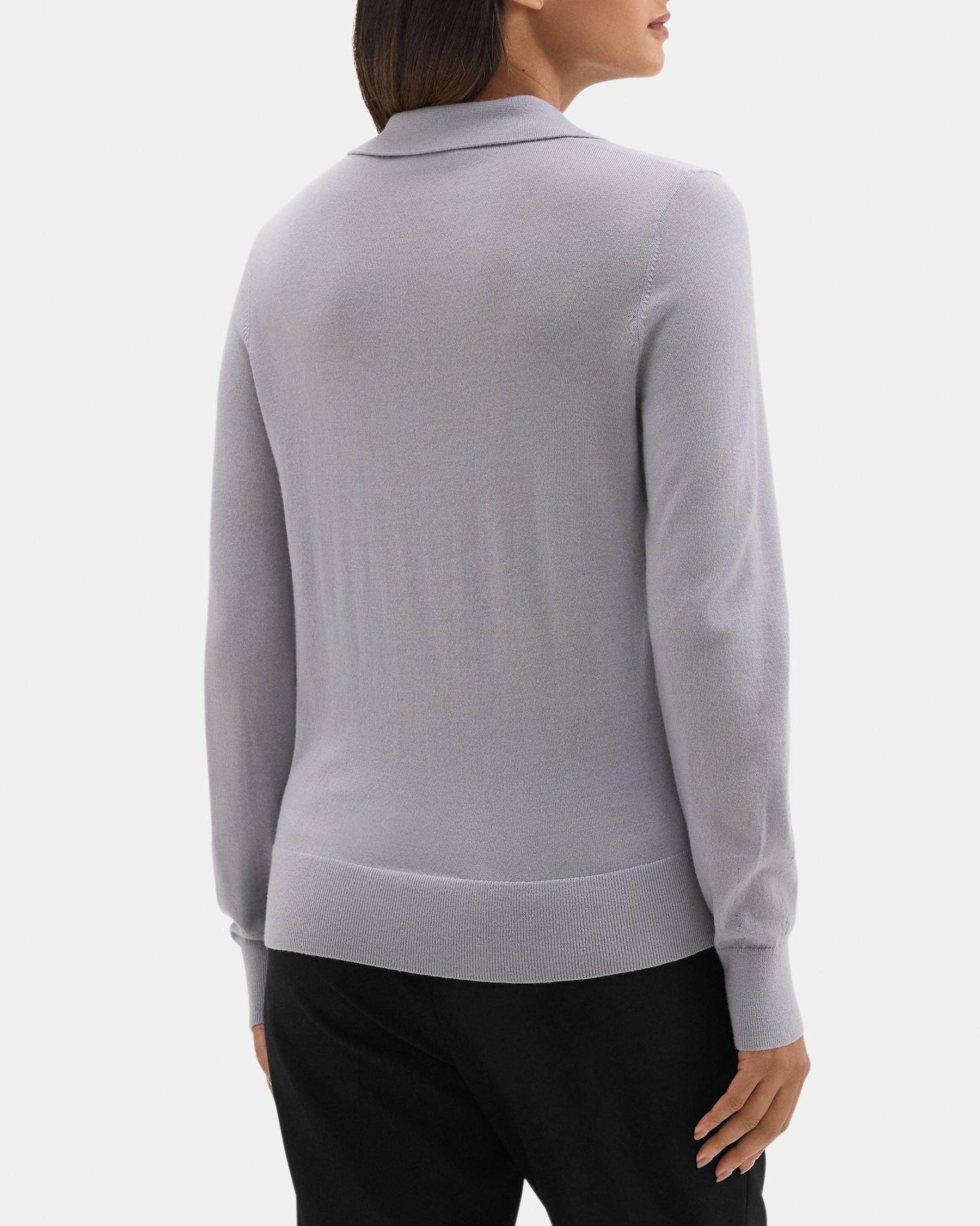 Collared Sweater in Fine Merino Wool Product Image