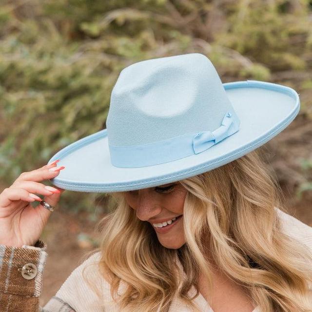 Blue Wide Brim Hat Product Image