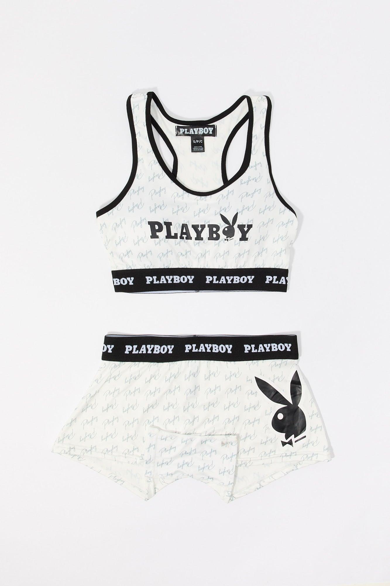 Playboy Sport Bra & Short 2 Piece Set Female Product Image