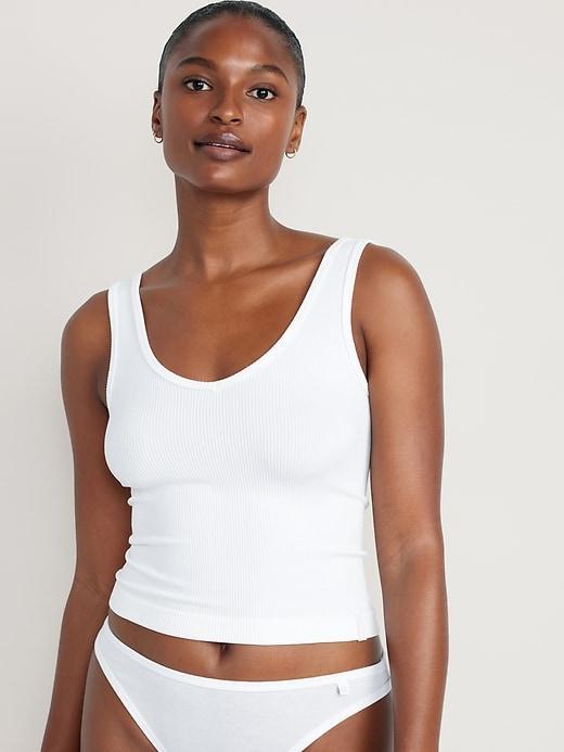 Rib-Knit Seamless Tank Top Product Image