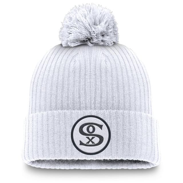 Chicago White Sox Cooperstown Peak Nike Mens MLB Cuffed Pom Beanie Product Image