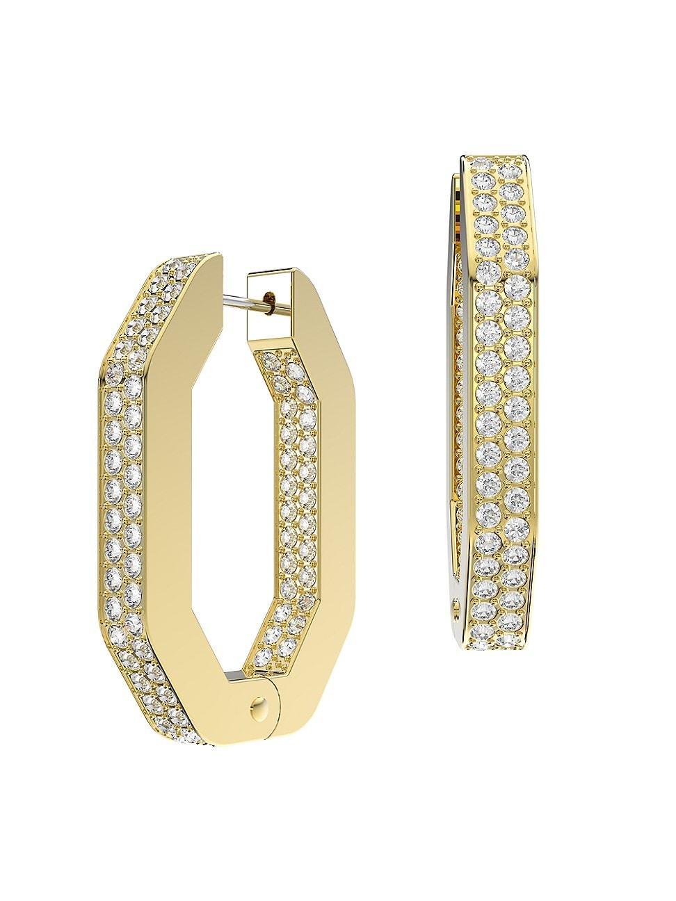 Swarovski Dextera Medium Pav Hexagonal Hoop Earrings Product Image