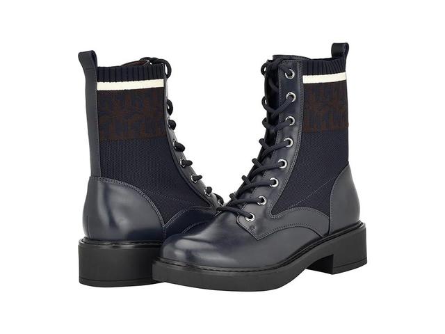 Tommy Hilfiger Womens Tesse Logo Lace-up Combat Booties Product Image