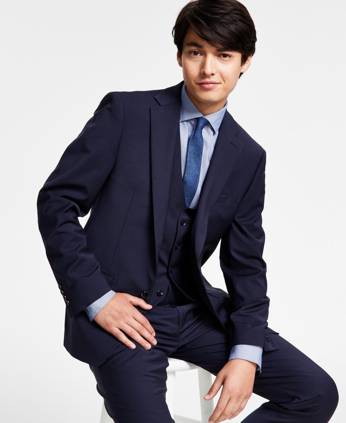 Calvin Klein Mens Slim Fit Navy Suit Jacket - Blue - 40 short Product Image