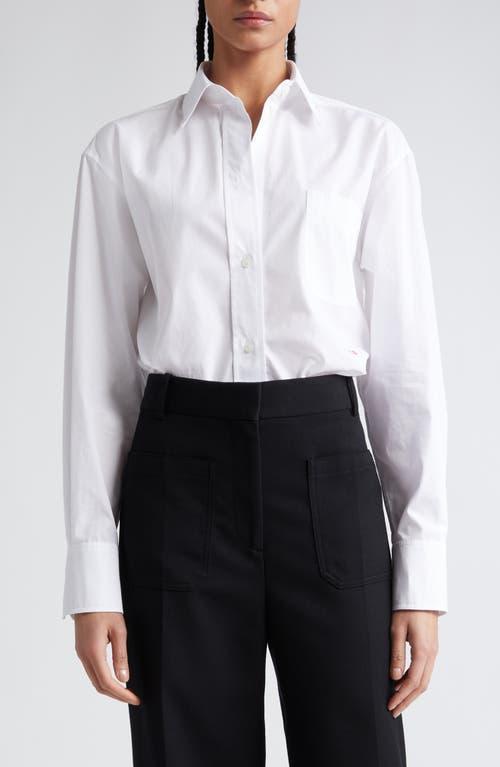 Victoria Beckham Oversize Cotton Poplin Button-Up Shirt Product Image