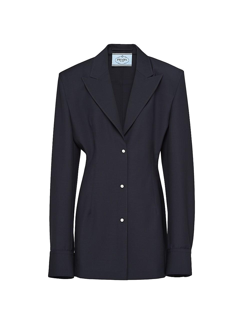 Womens Single-Breasted Mohair Jacket Product Image