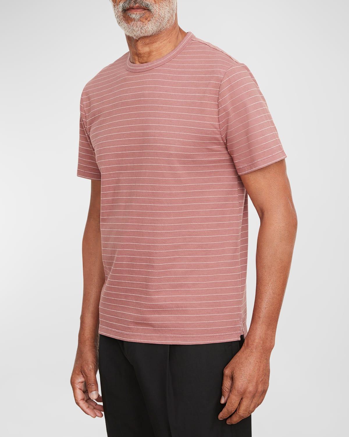 Mens Pinstriped Crewneck T-Shirt Product Image