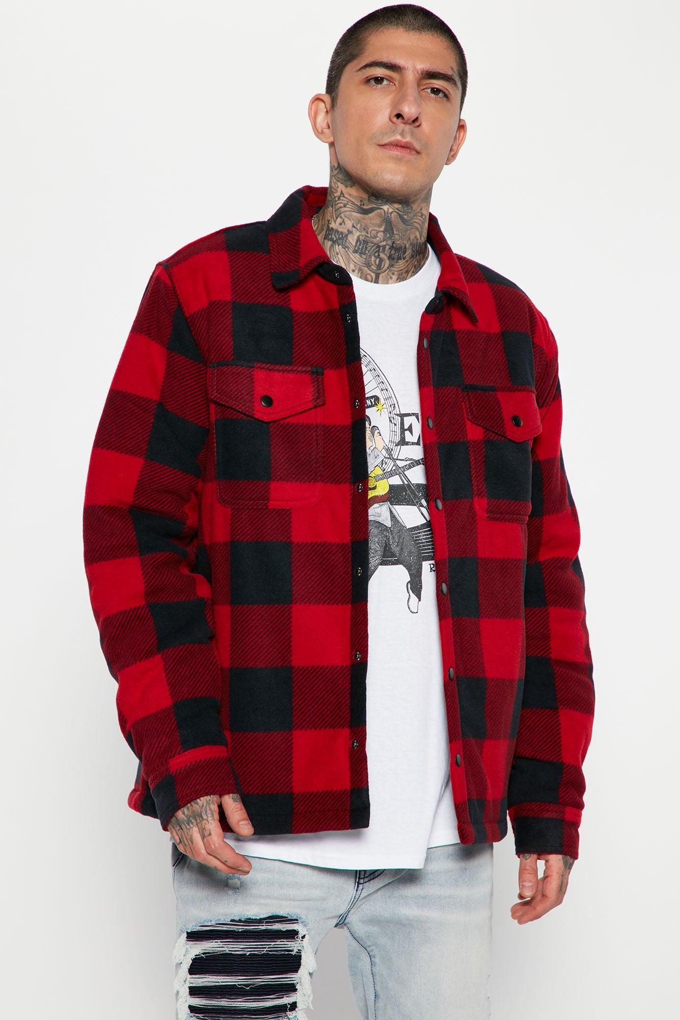 Lumber Flannel Shacket - Red/Black Product Image