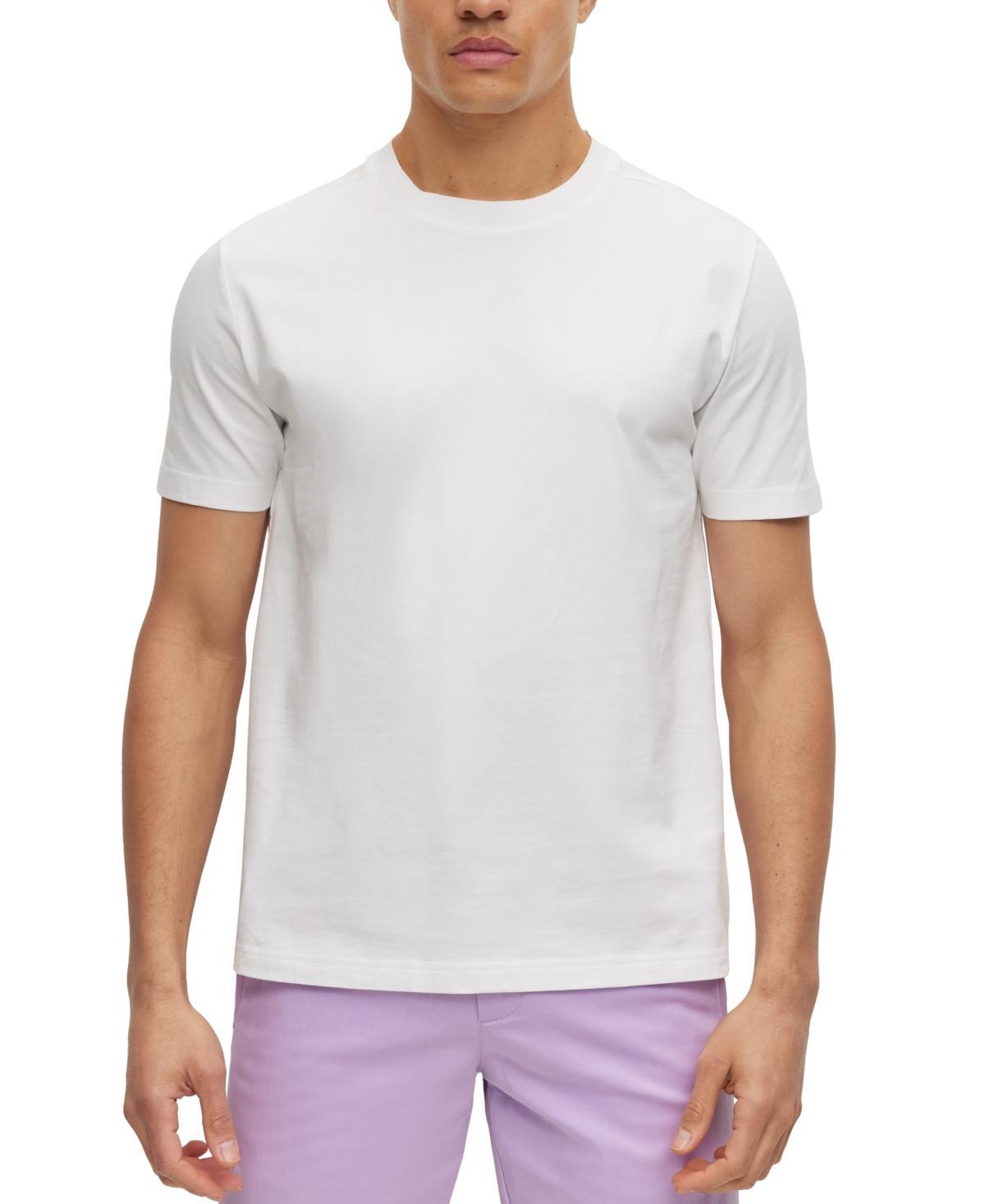 Mens Cotton-Jersey T-Shirt With Printed Logo Product Image