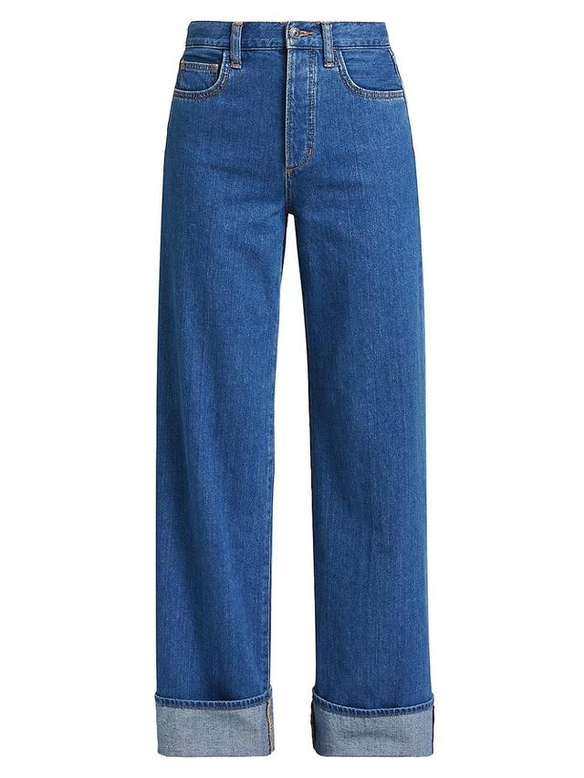 Womens The Masha Straight-Leg Cuffed Jeans Product Image