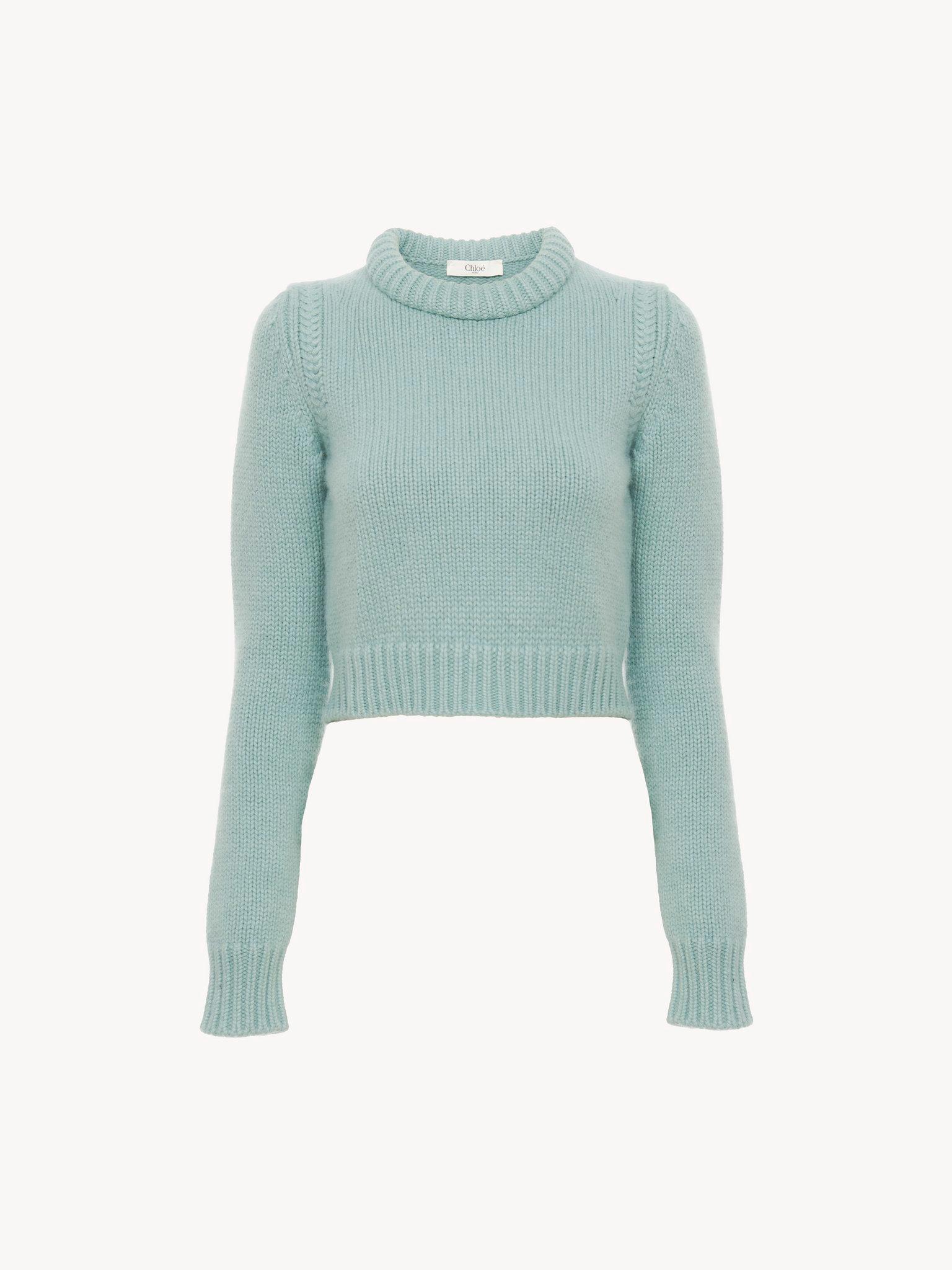 Cropped sweater in cashmere blend Product Image