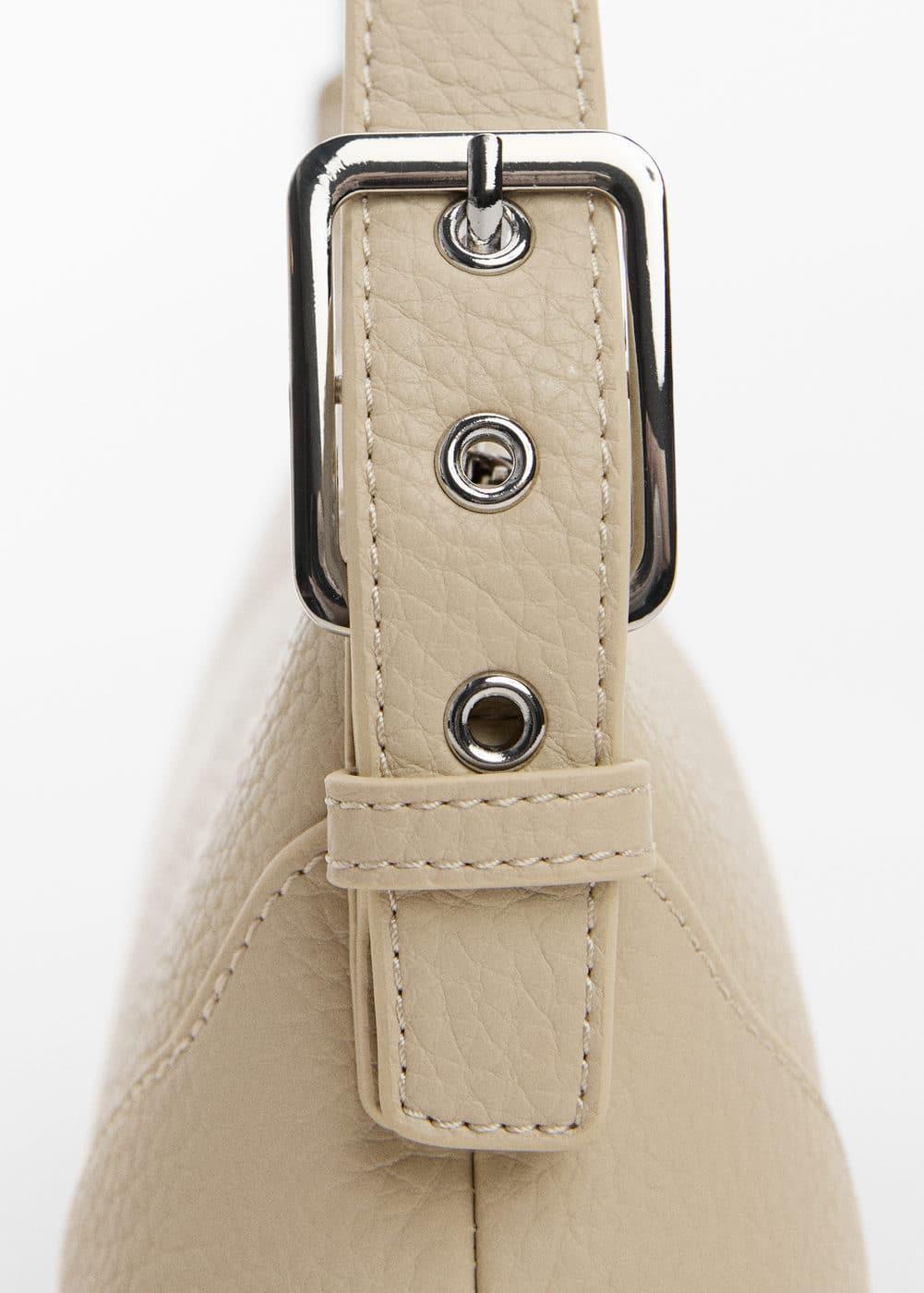 Mango Womens Buckle Detail Shoulder Bag - Light Product Image