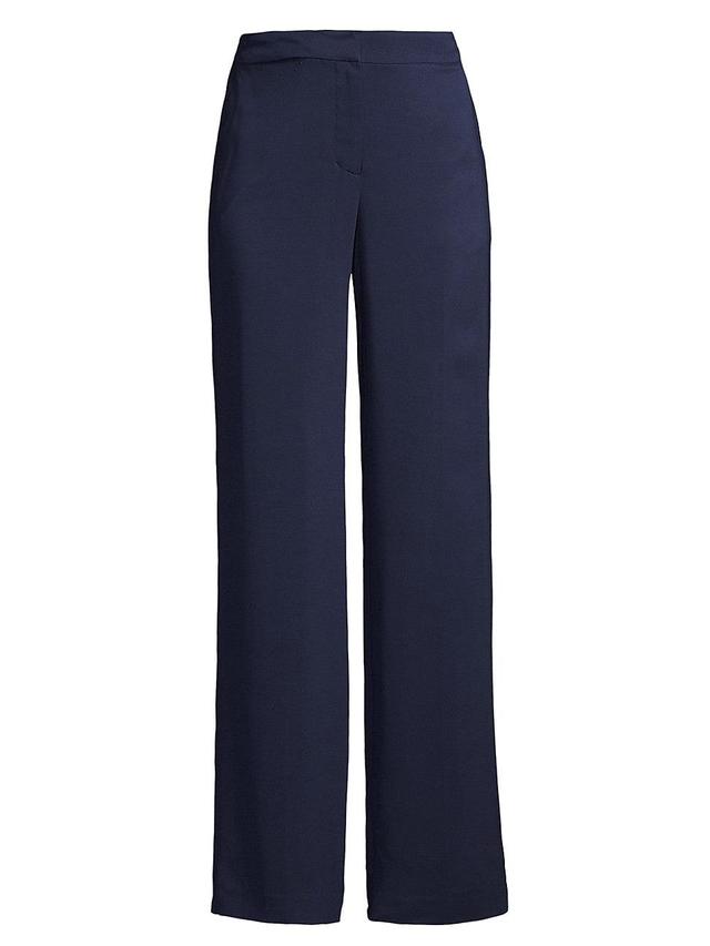 Womens Stretch Crepe Wide-Leg Trousers Product Image