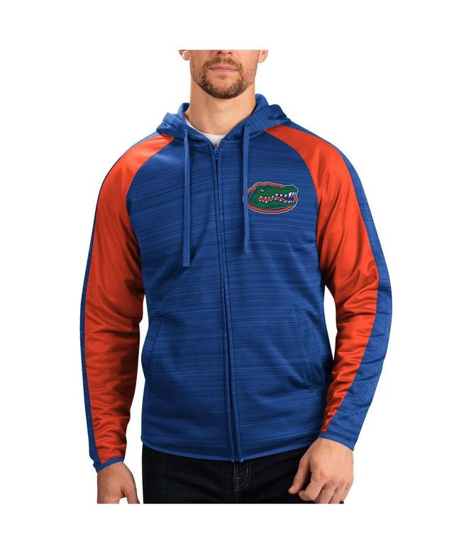 Mens G-III Sports by Carl Banks Royal Florida Gators Neutral Zone Raglan Full-Zip Track Jacket Hoodie Product Image