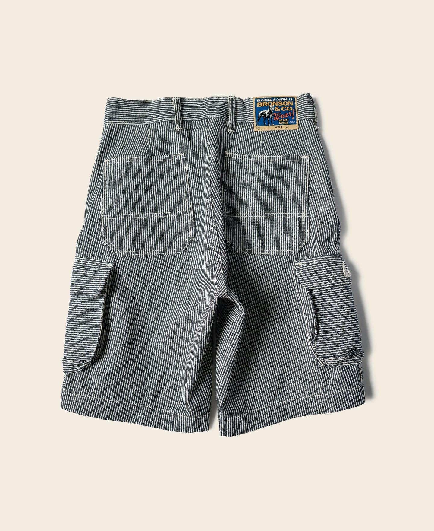 Hickory Stripe Cotton Cargo Shorts Product Image