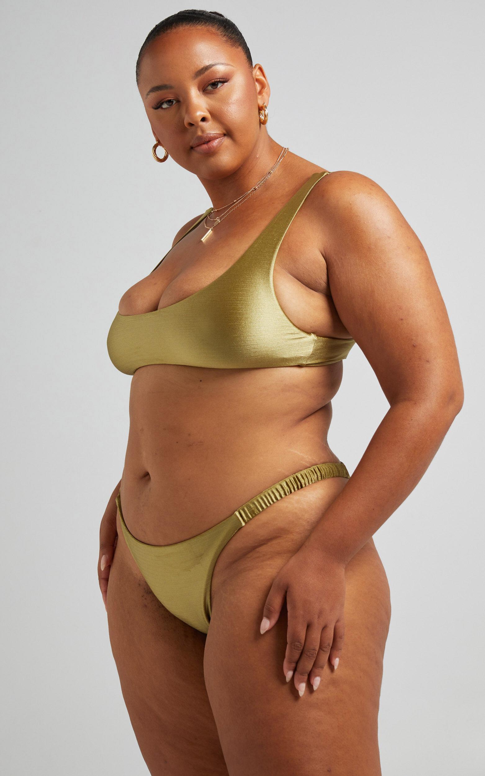 Sandy Bottoms - Elastic Side Bottoms in Olive Product Image