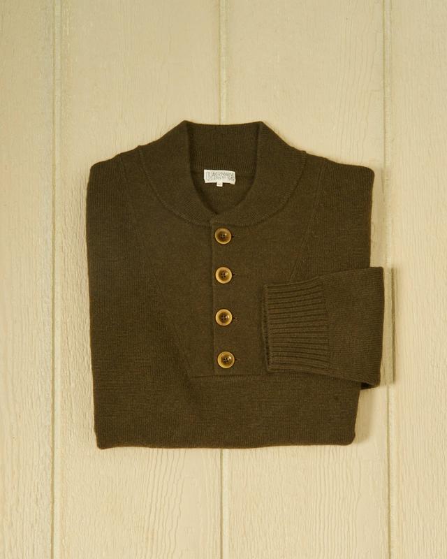 Cooper Sweater in Olive Lambswool Product Image