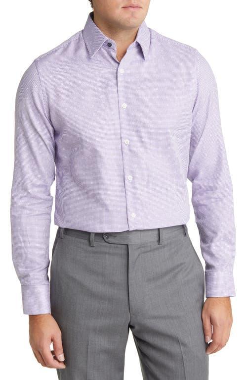 Duchamp Mens Tailored Fit Basket Weave Dress Shirt Product Image