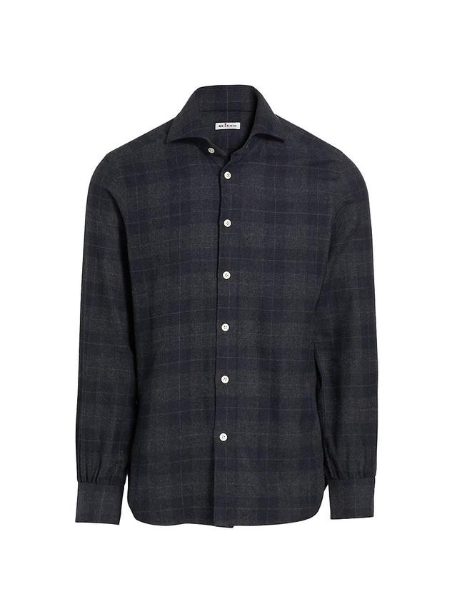 Mens Plaid Cotton Shirt Product Image