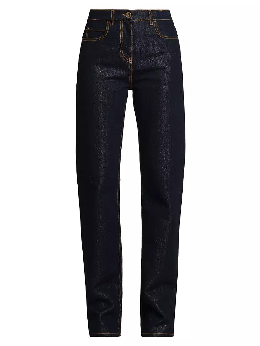 Slim-Straight Mid-Rise Jeans Product Image