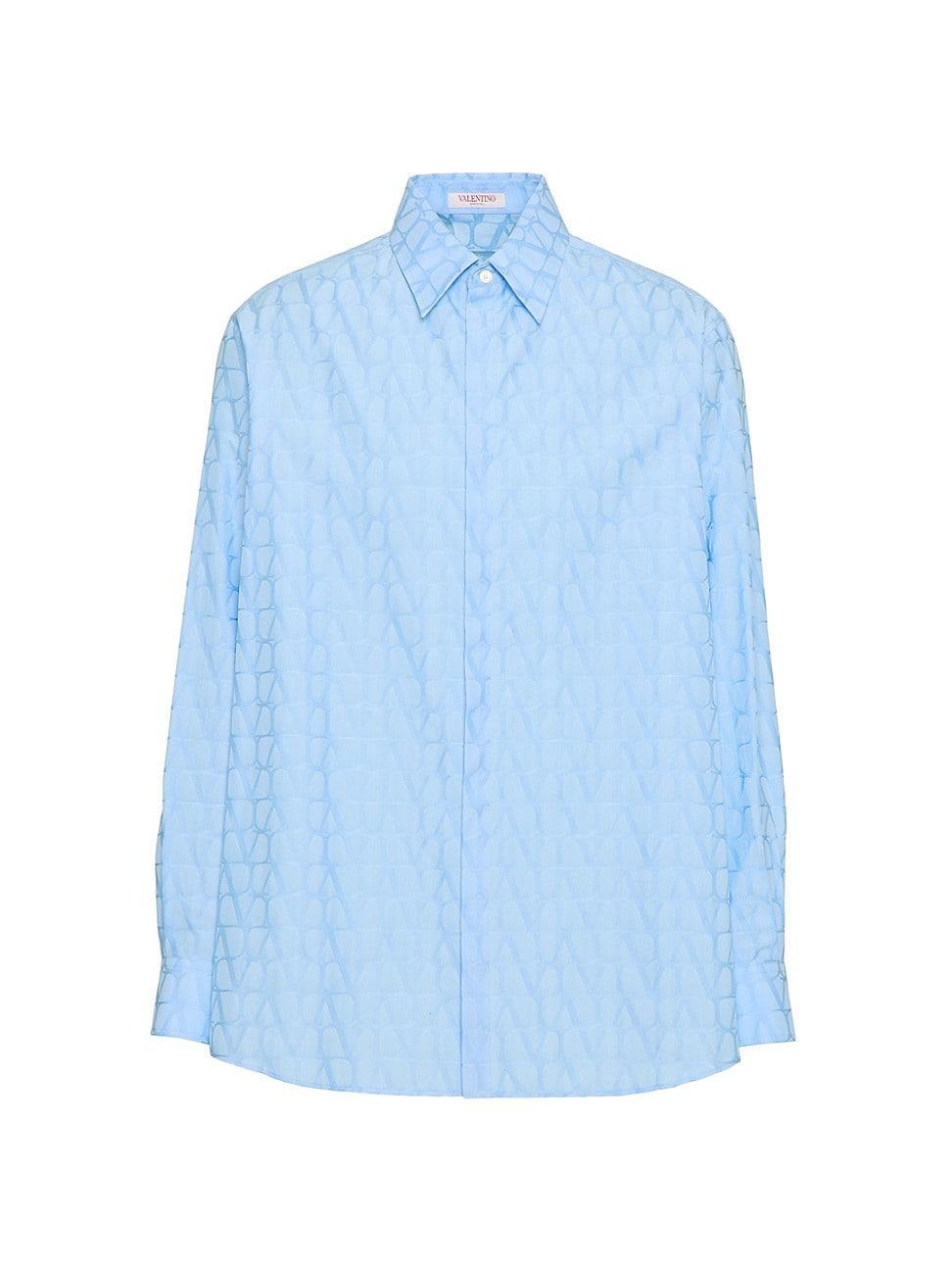 Mens Cotton Poplin Shirt With Toile Iconographe Pattern Product Image