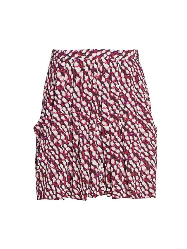 Womens Violaine Abstract-Print Pleated Miniskirt Product Image