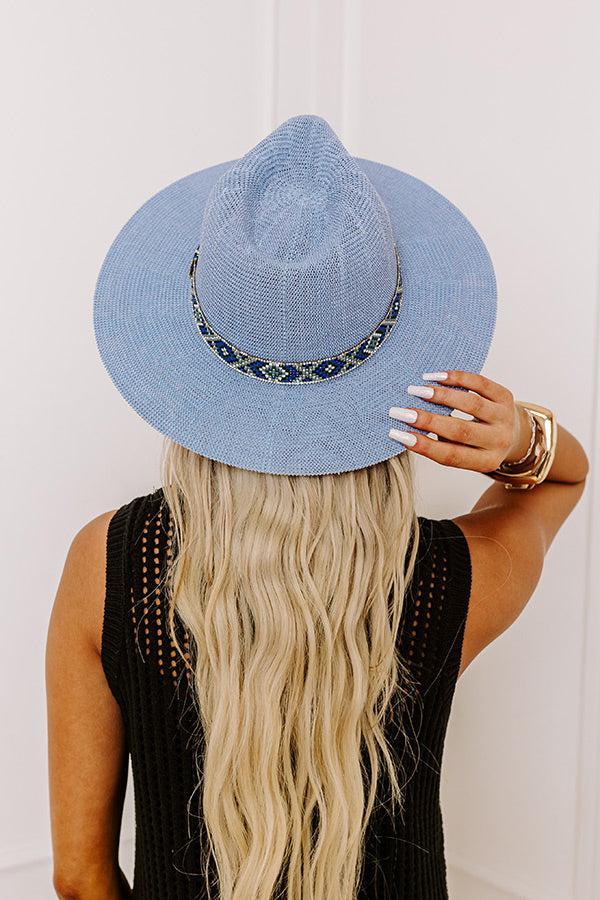 Sunny Refresh Woven Fedora in Airy Blue Product Image