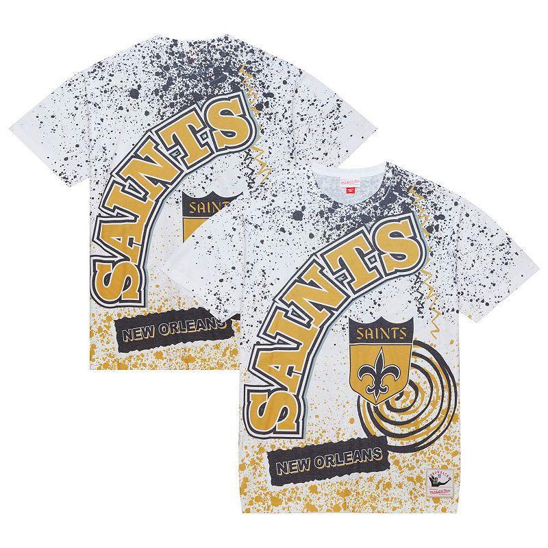 Mens Mitchell & Ness New Orleans Saints Team Burst Sublimated T-Shirt Product Image