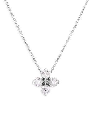 Womens Love In Verona 18K White Gold & Diamond Flower Pendant Necklace Product Image