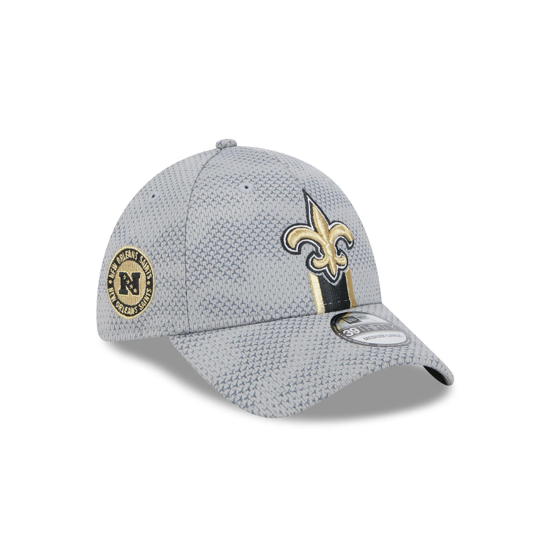 New Orleans Saints 2024 Sideline Gray 39THIRTY Stretch Fit Hat Male Product Image