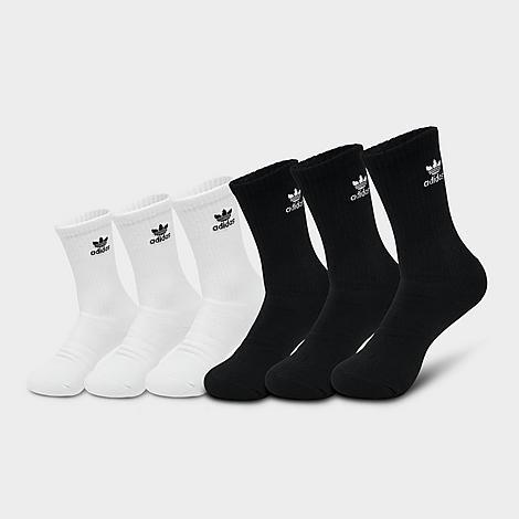 adidas Originals adidas Originals Trefoil 6 Pack Crew Socks - Mens White/Black Product Image